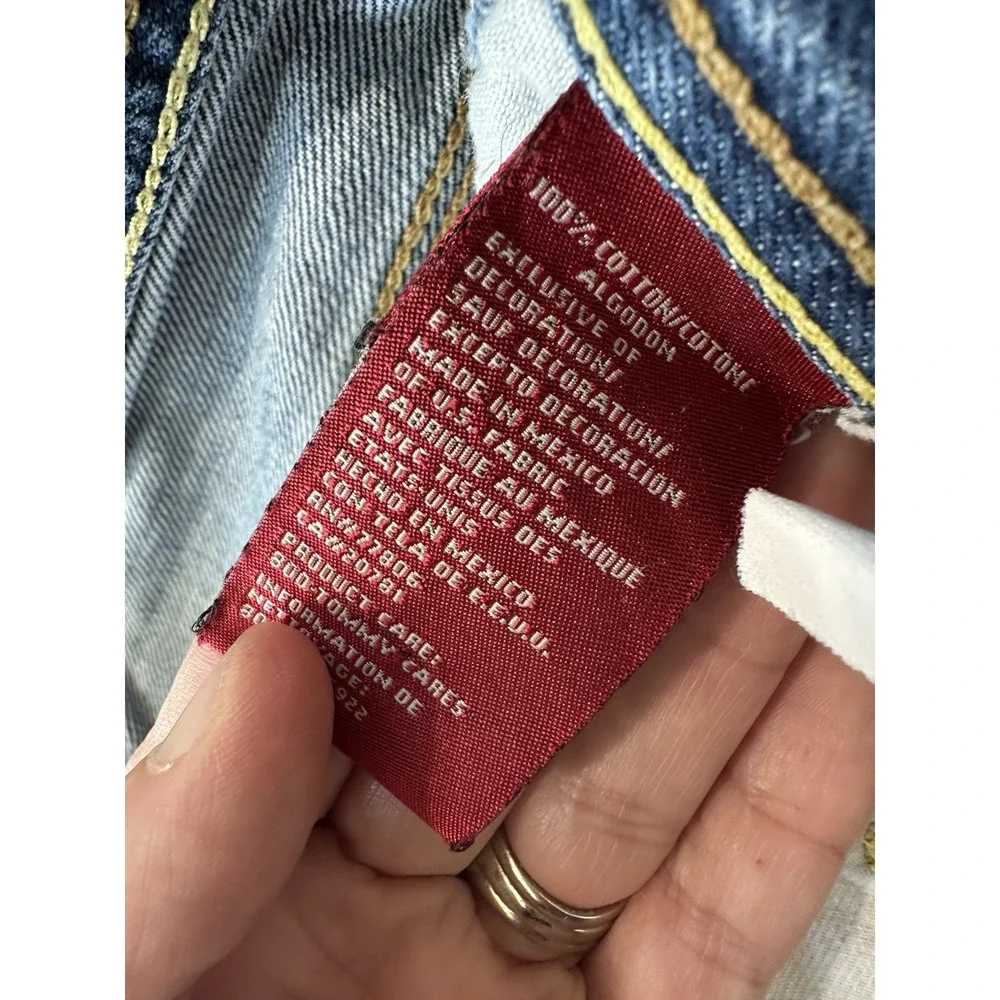 Vintage Tommy Jeans Shorts Mens 32 Blue Carpenter Denim Jorts Hilfiger Baggy